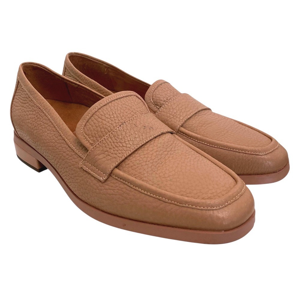 SOLD Vionic Sellah tan Leather Loafers shoes 9 Pebbled comfort preppy minimalist - Picture 8 of 15